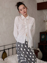 Solid Color Shell Button Fitted Shirt - CHINASQUAD
