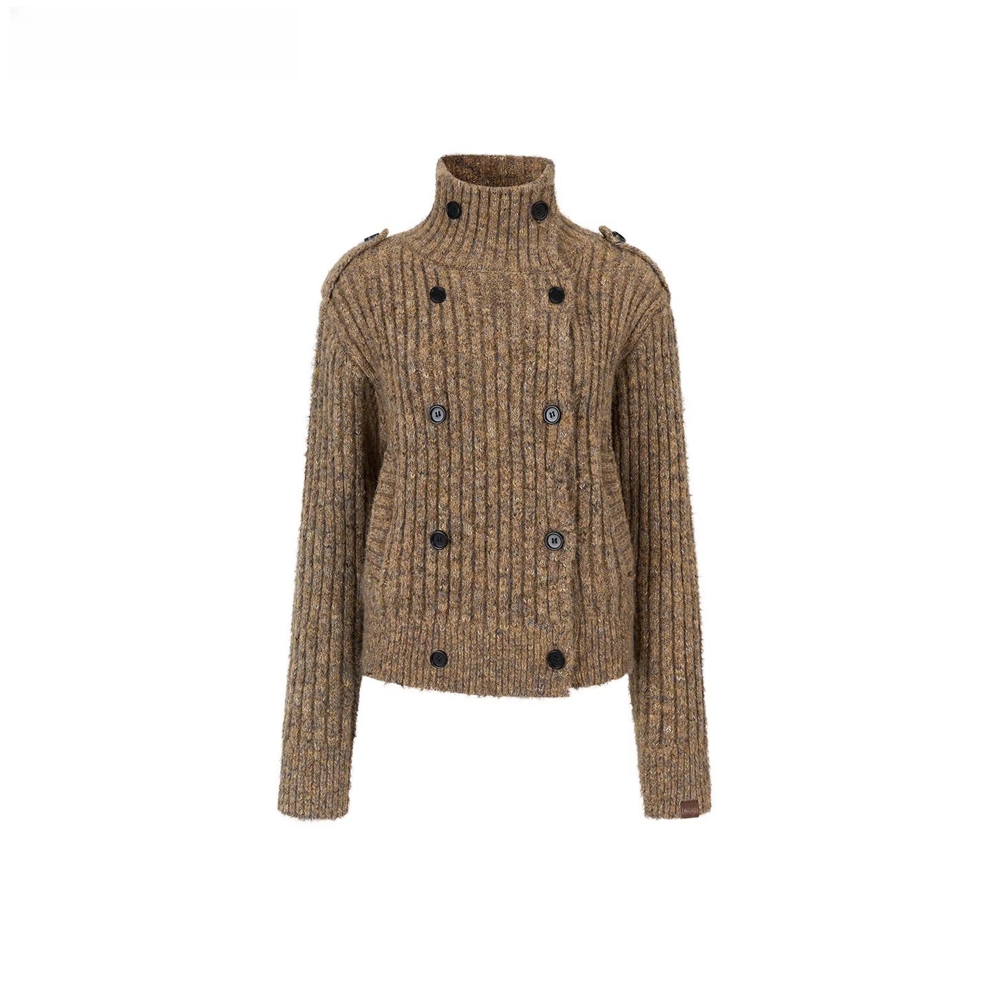 Multicolor Yarn Turtleneck Knit Turtleneck