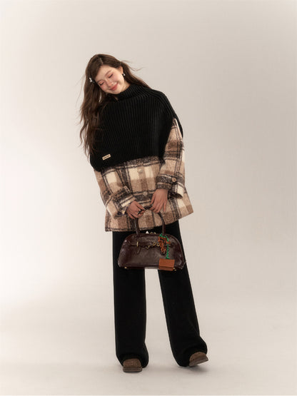 Plaid Lamb Wool Jacket