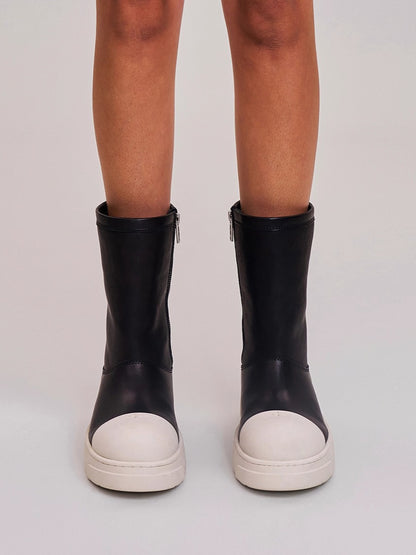 Sherpa Leather Wool Snow Boots