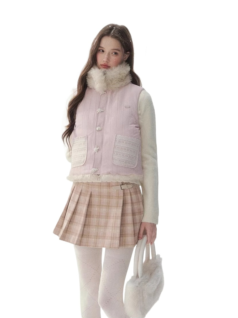 Reversible Vintage Faux-Fur Vest