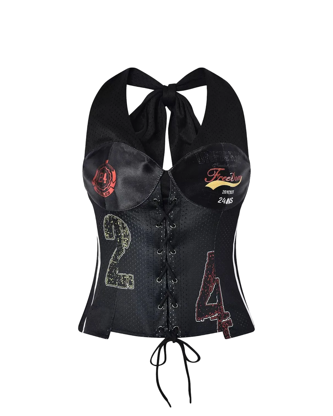 24ANS Asymmetric Printed Halterneck Jersey Cami – Vest &amp; Tank Tops