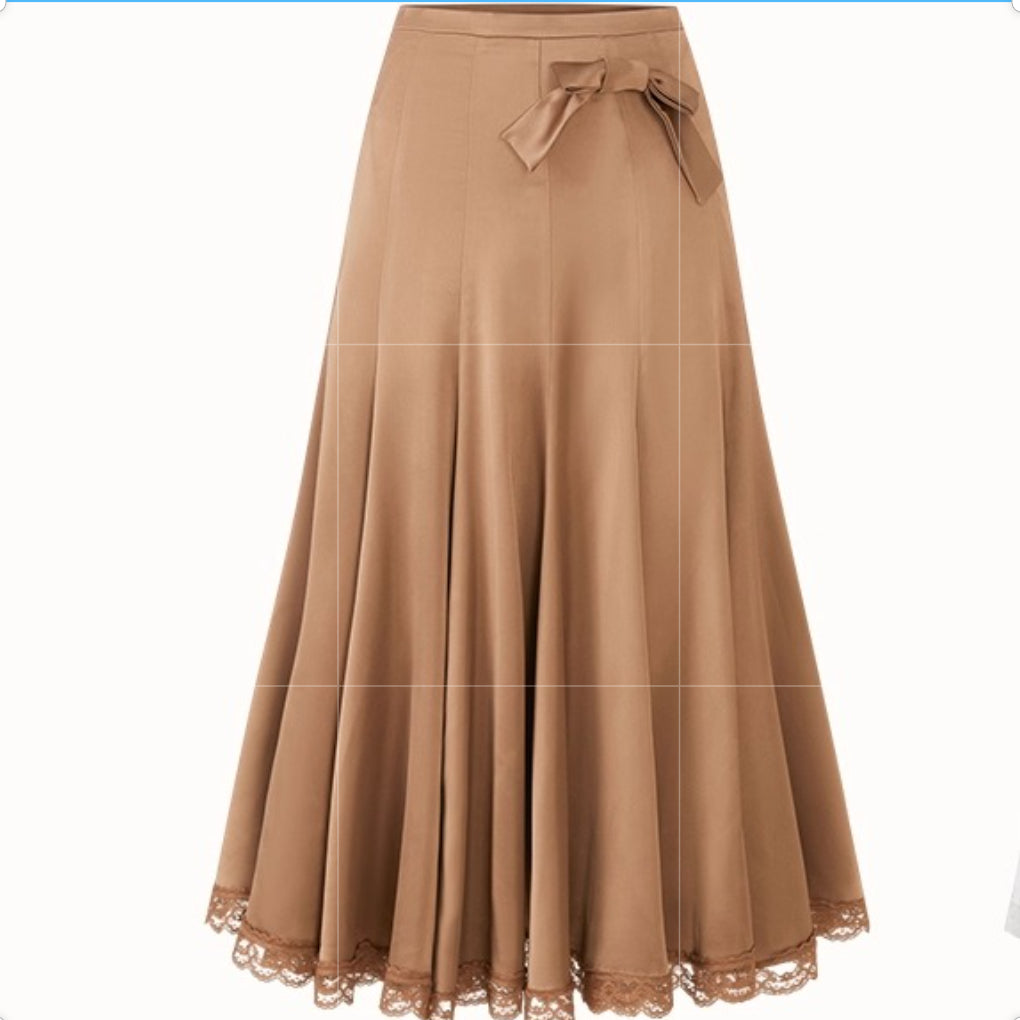 Cosagach Satin Glow Midi Skirt