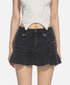 Black & Blue Low-Waist Denim Mini Skirt - CHINASQUAD