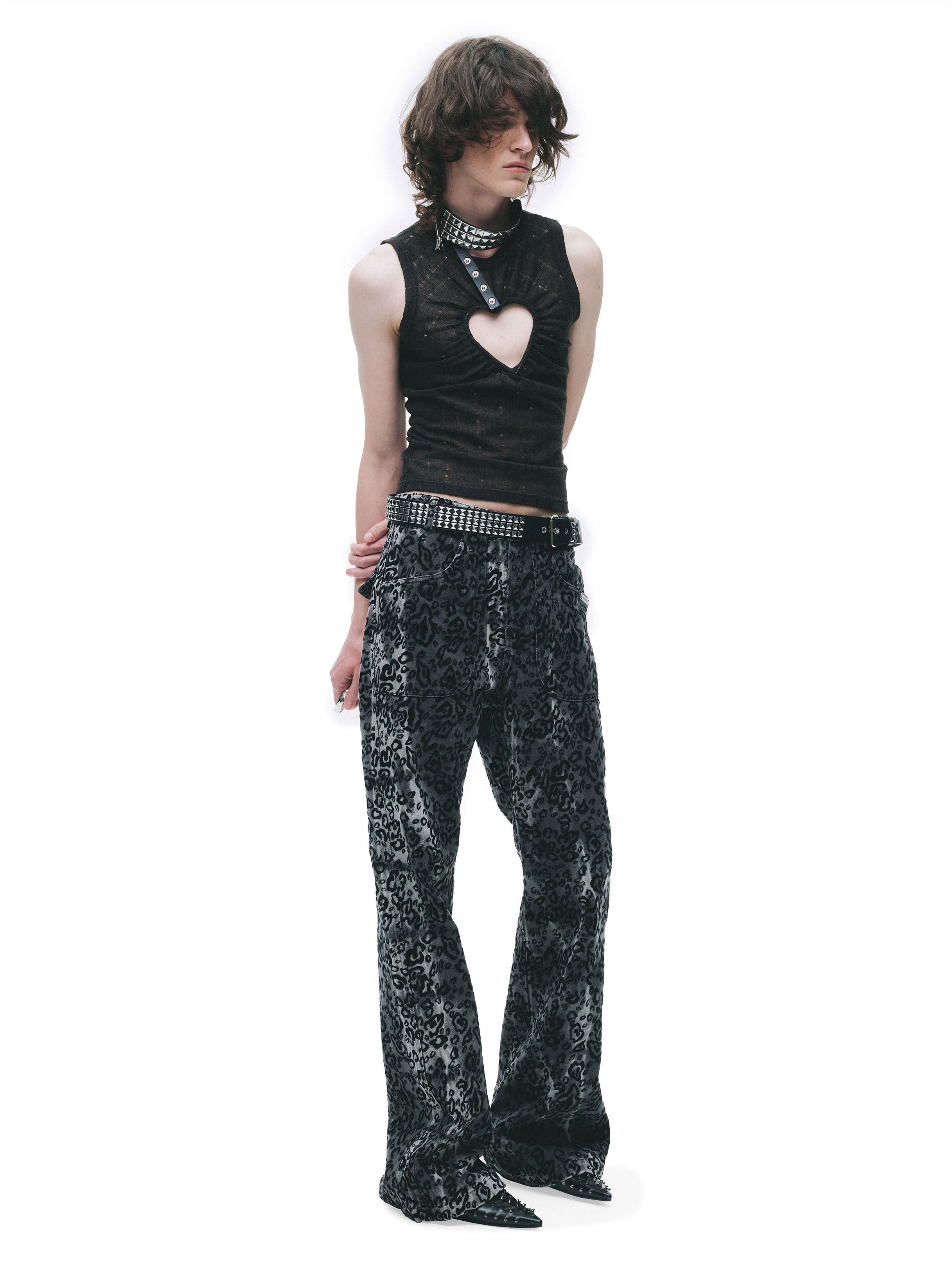 Deconstructed Cut-Out Punk Tank Top