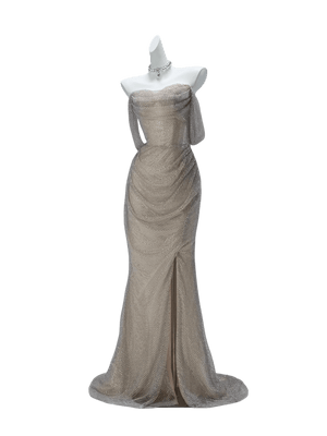 Ivory Couture Gown with Handcrafted Beading