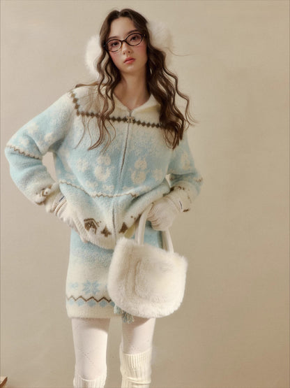 Snow Cabin Knit Sweater &amp; Skirt Set