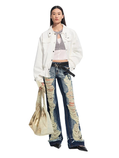 &quot;Feria Series&quot; Volcano Ripped Jeans - CHINASQUAD