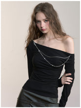 Double-Chain Asymmetric Long-Sleeve T-Shirt - CHINASQUAD