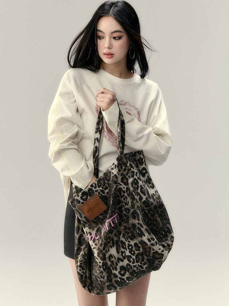 Korean Style Custom Leopard Print Bag