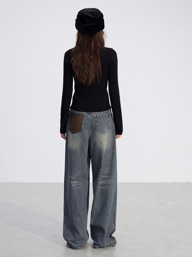 Dual-Layer Cable-Knit Long-Sleeve Turtleneck