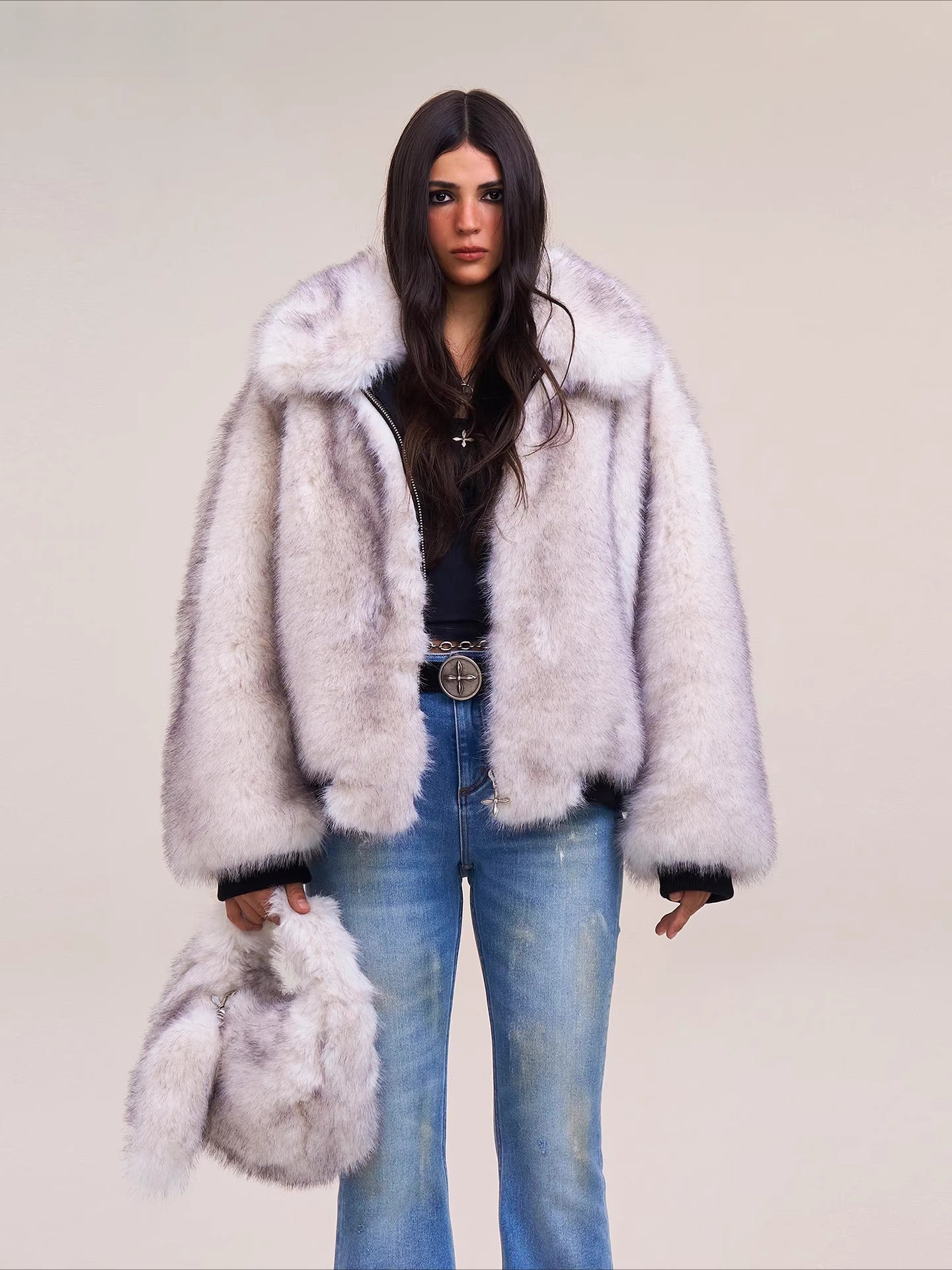 Arctic Cross Faux Fur Jacket