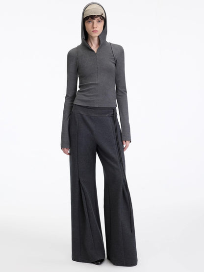 Antibacterial Lyocell Stretch Micro-Flare Pants