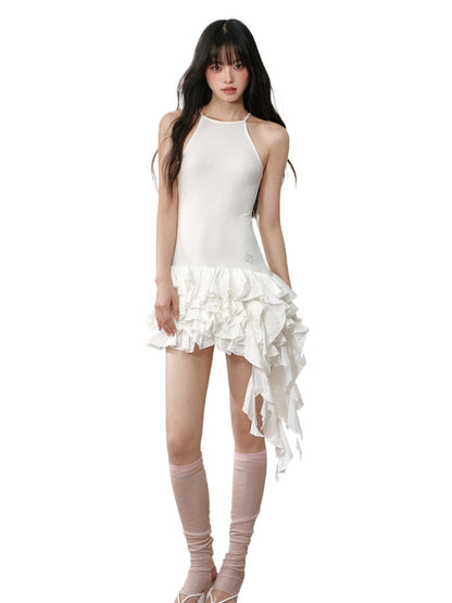 Irregular Bubble Hem Dress