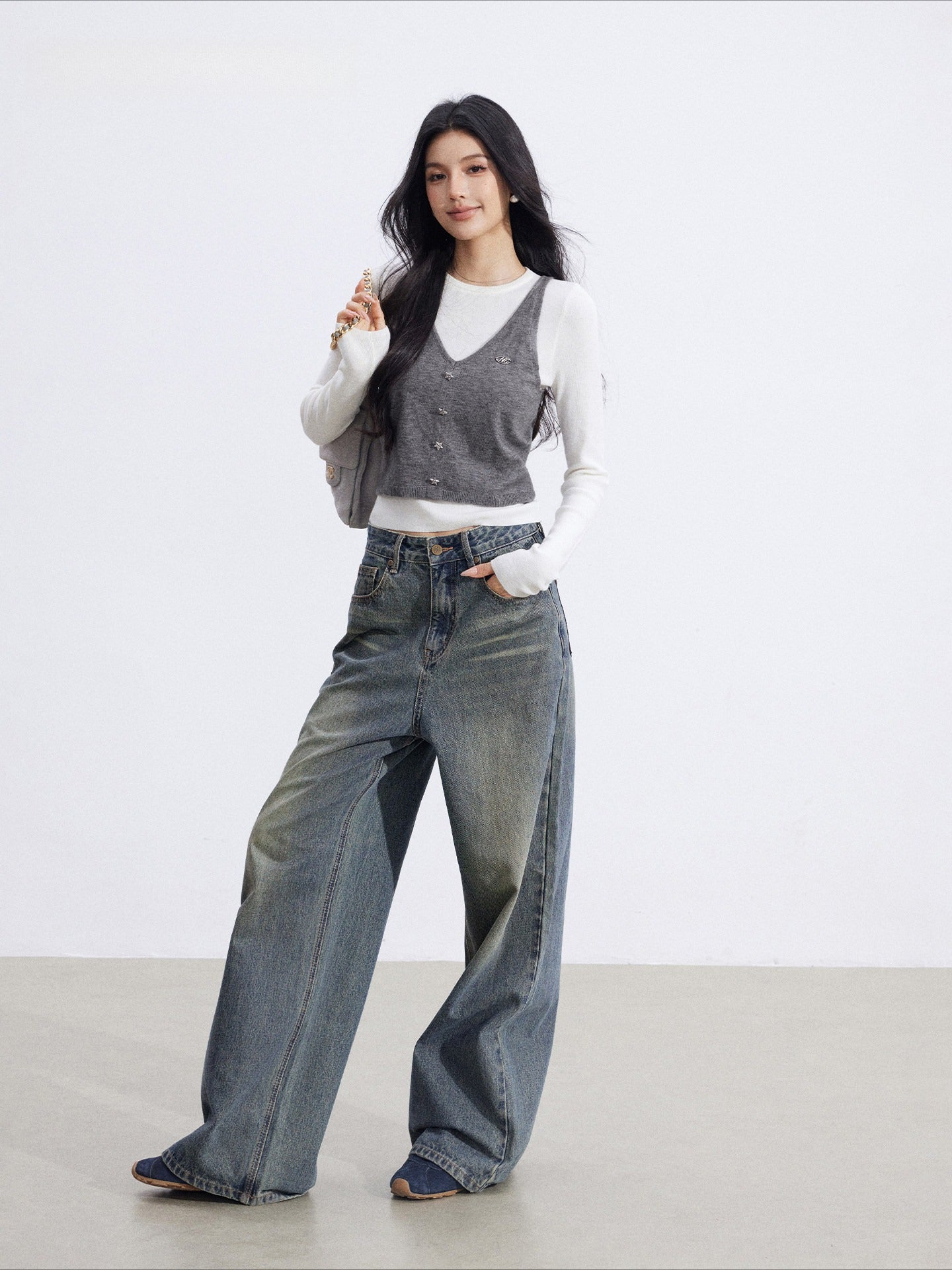 Knit Camisole and Inner Top Two-Piece Set