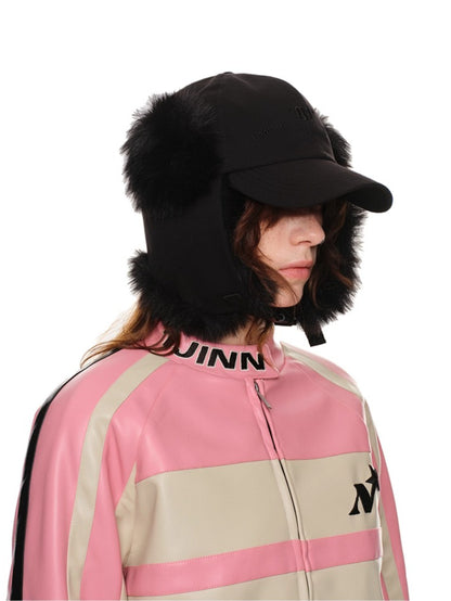 Embroidered Fur Baseball Cap - CHINASQUAD