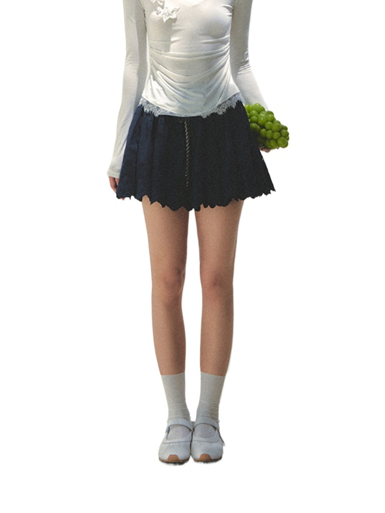 Embroidered Elastic Waist Skirt - CHINASQUAD