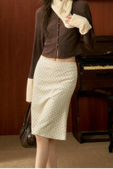 Polka Dot Pencil Mermaid Skirt - CHINASQUAD