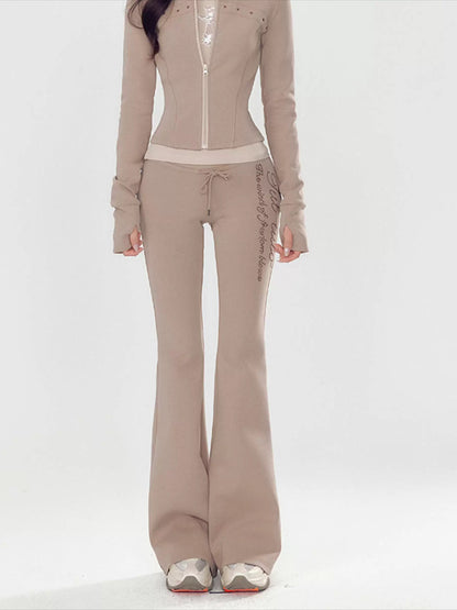 Pink Luxe Yoga Tracksuit Set