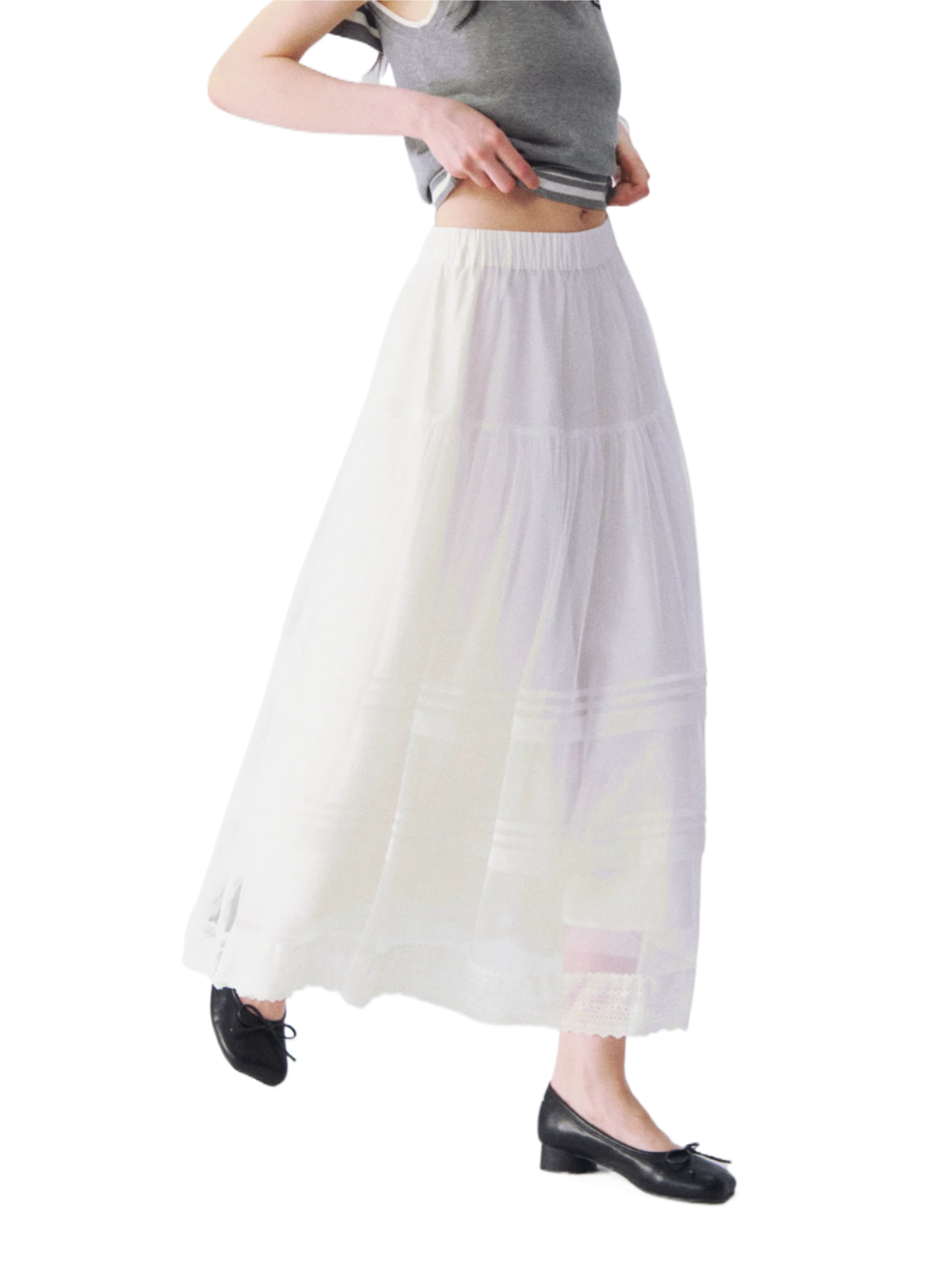 Ethereal Cloud Tulle Maxi Skirt