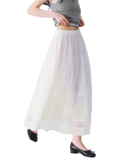 Ethereal Cloud Tulle Maxi Skirt