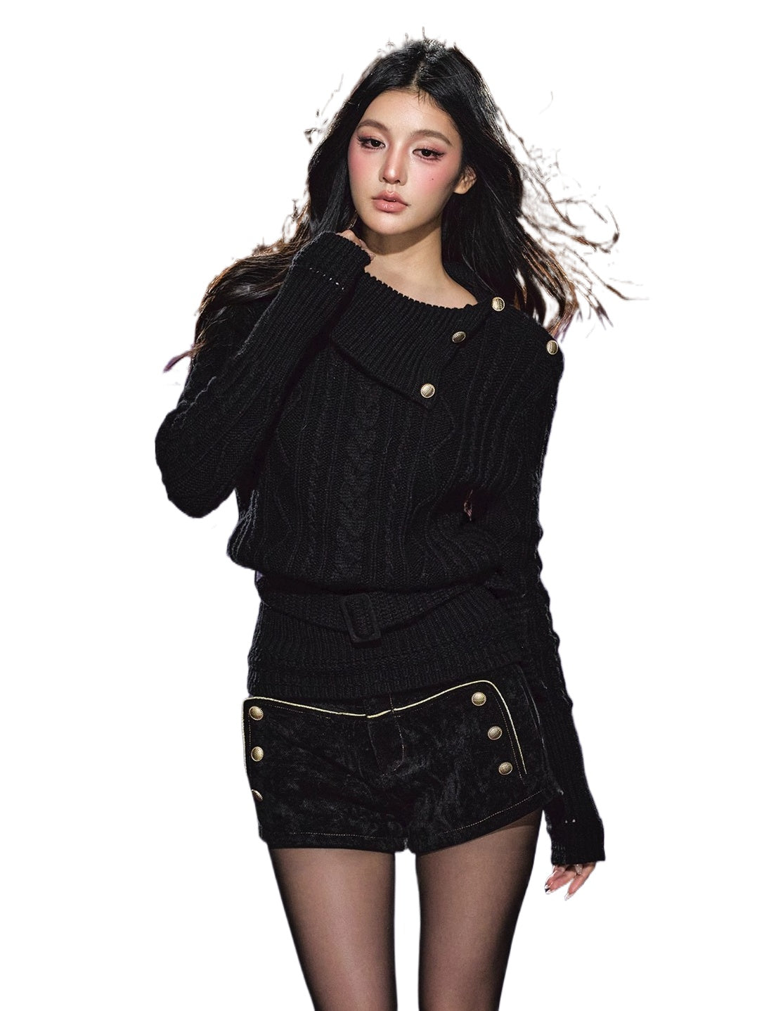 Australian Wool Cable Knit Turtleneck Sweater