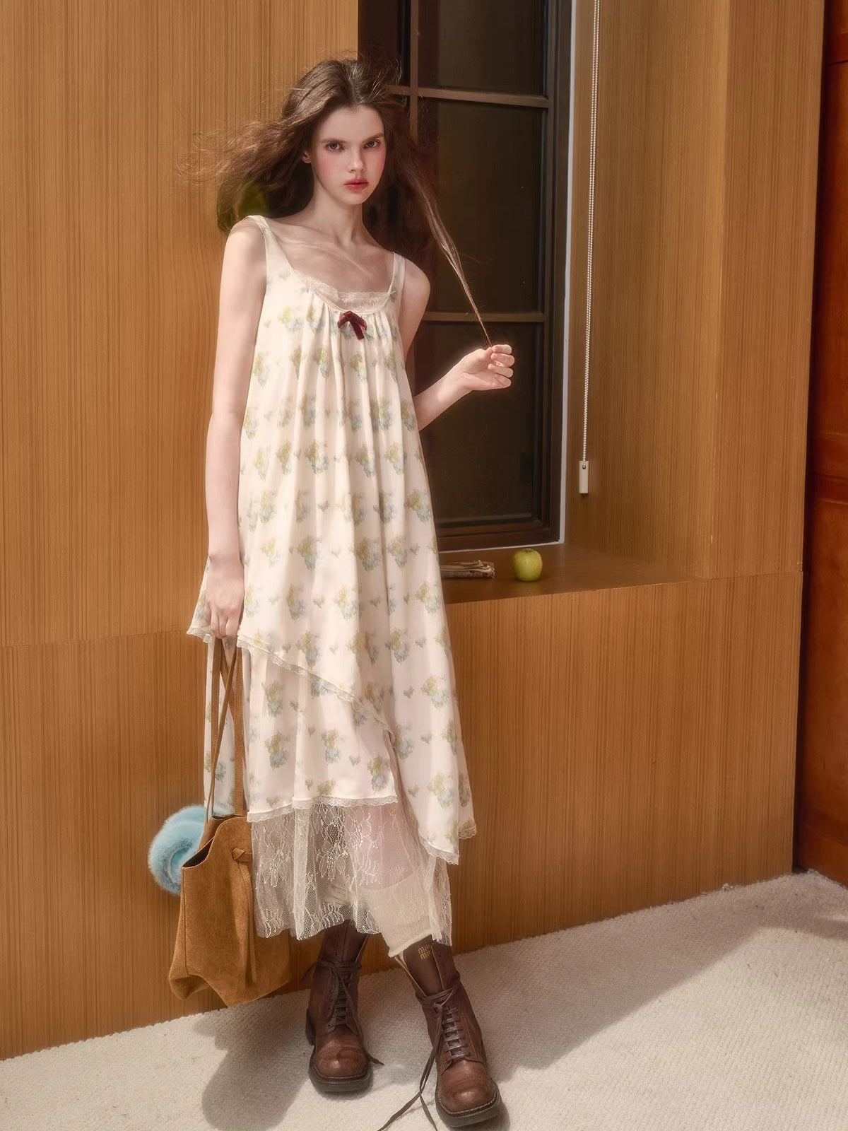 Chiffon Asymmetric Slip Dress