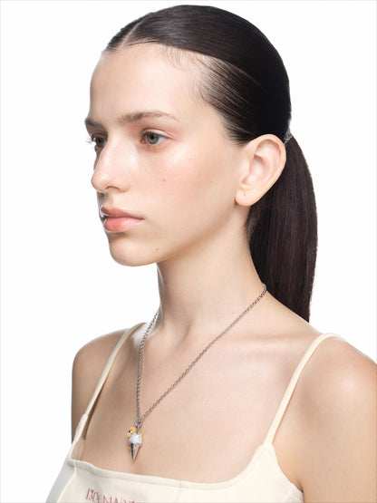 Ice Cream Teddy Vintage Silver Necklace