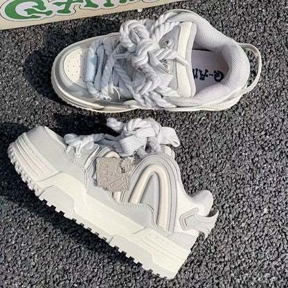Sky Grey Chunky Casual Sneakers