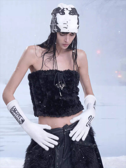 Printed Branded Knit Gloves