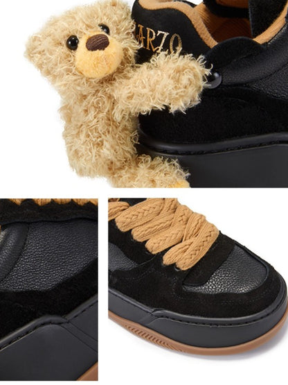 3D Detachable Plush Accent Chunky Sneakers