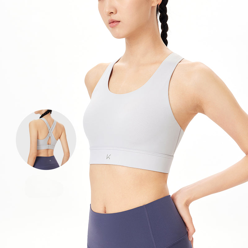 Integrated Molded Cups Cross-back Sports Bra