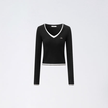 Slim-Fit Soft-Touch Knit Blouse