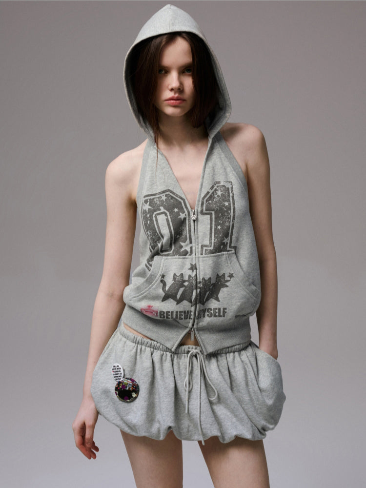 Hooded Backless Vest &amp; Hoodie Set - CHINASQUAD