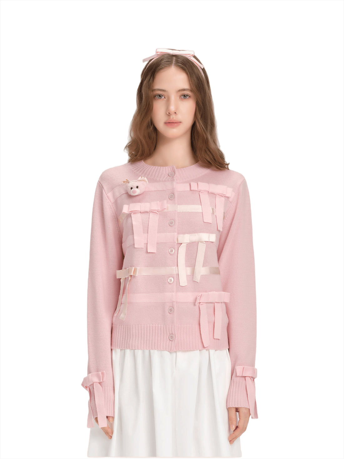 Bow Detail Knit Cardigan