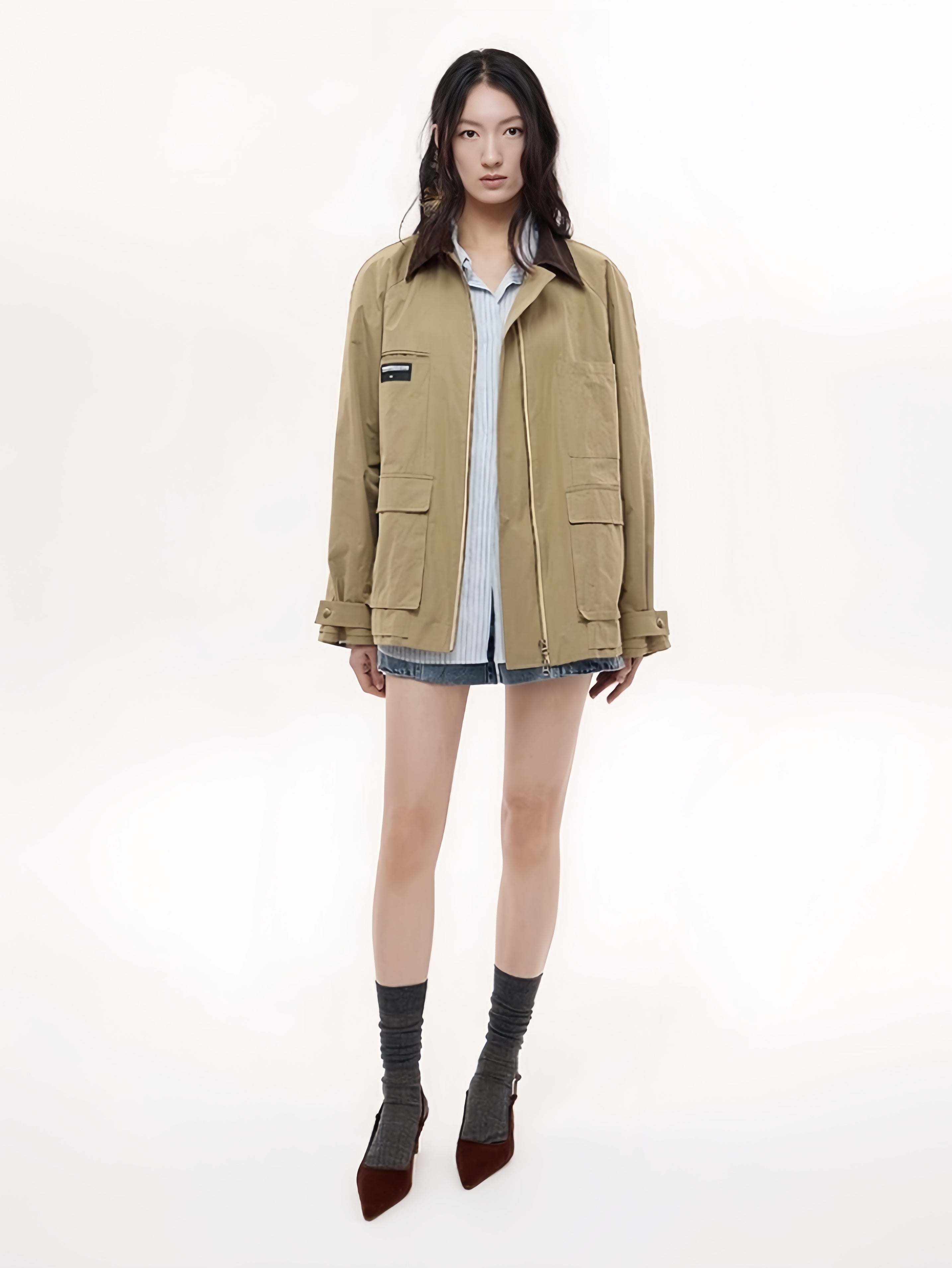 Refined Wool-Blend Short Jacket