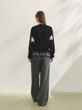 Single-breasted Star Argyle Knit Cardigan - CHINASQUAD