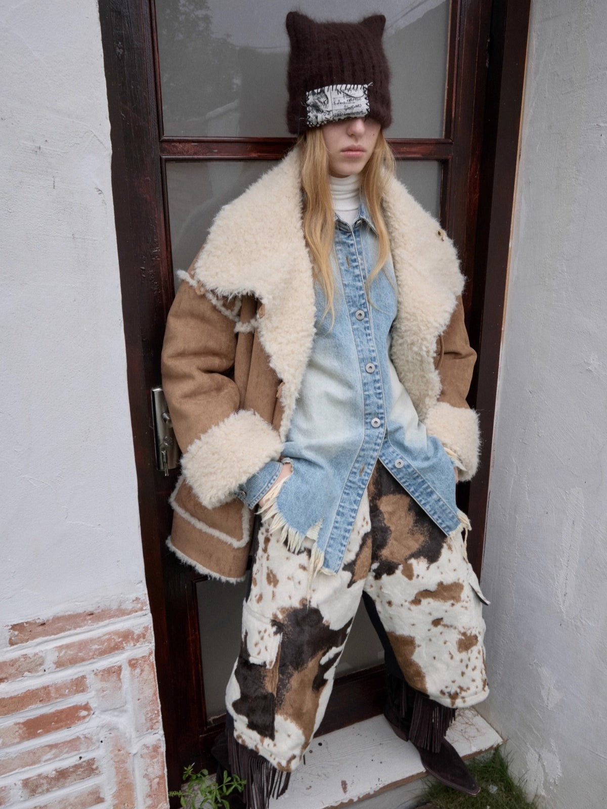 Patchwork Utility Culotte Shorts