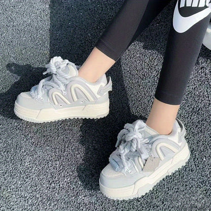 Sky Grey Chunky Casual Sneakers