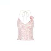 Pink Sparkling Sequined Stylish Spaghetti Strap Tank Top - CHINASQUAD