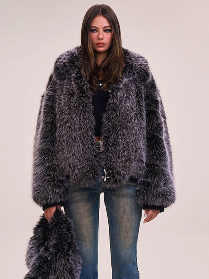 Arctic Cross Faux Fur Jacket