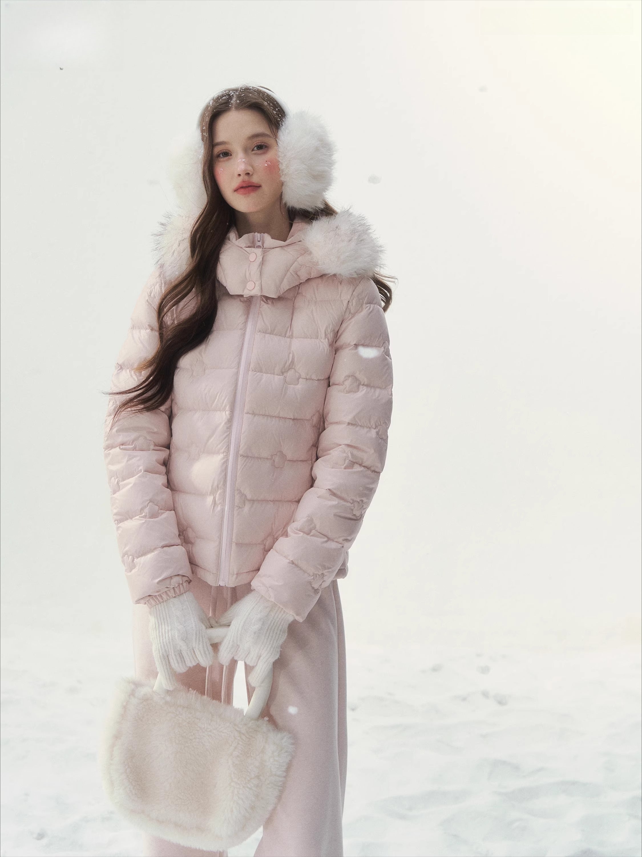 Embossed Sweet Dream Quilted Down Jacket