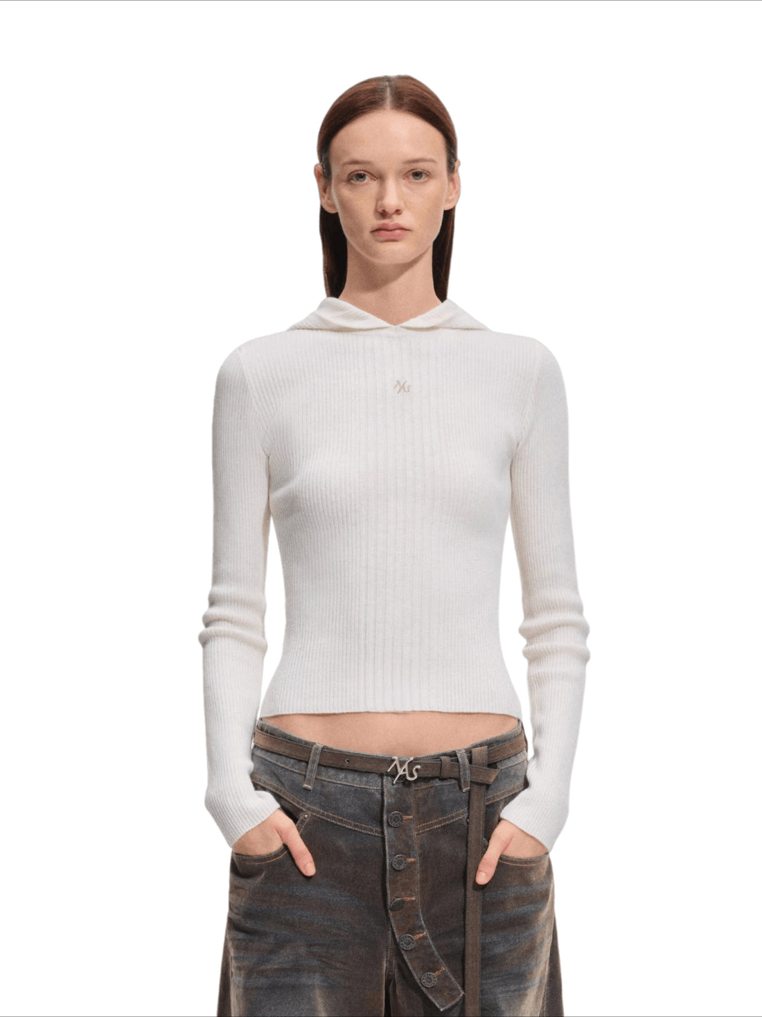 Dawn Hooded Wool Knit Turtleneck