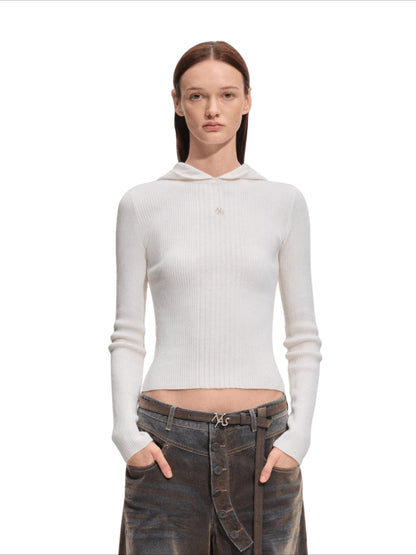 Dawn Hooded Wool Knit Turtleneck