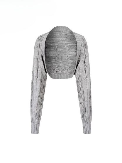 Contrast Knit Slim Wool Tube Top