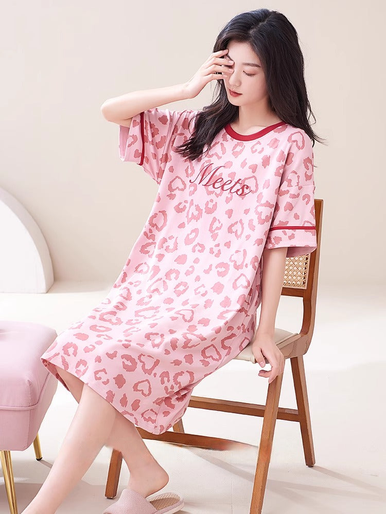 Cotton Round-neck Nightdresses