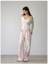 Pink Washed Distressed Jeans - CHINASQUAD