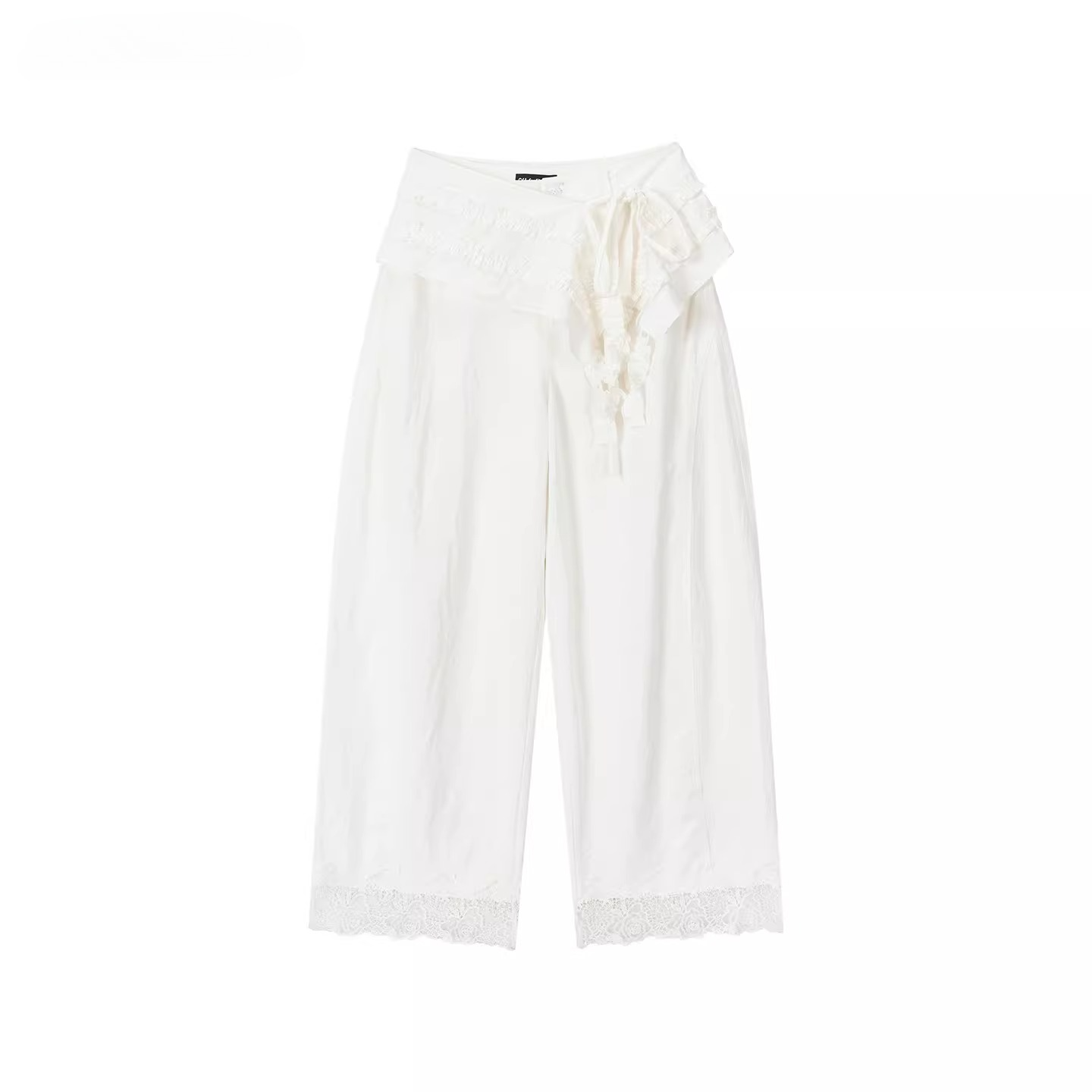 Detachable Lace Panel Tailored Trousers