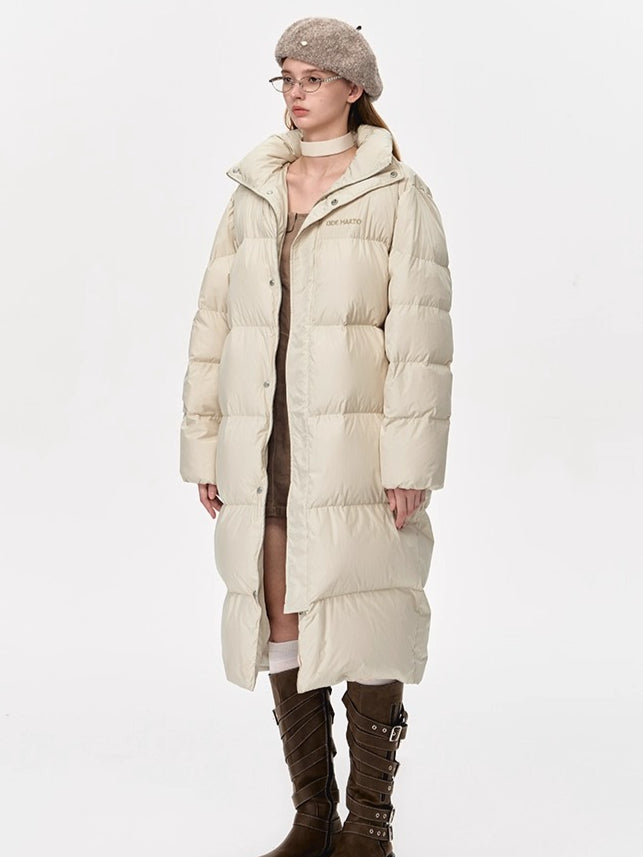 Long Hooded Down Parka Coat