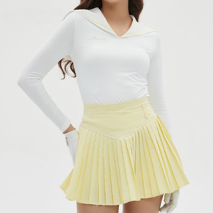 Golf Sailor Collar Shirt &amp; Skirt Set